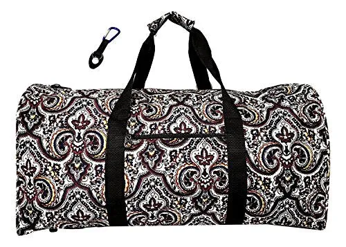 21 in Print Duffle, Overnight, Carry on Bag with Outside Pocket and Shoulder Strap (Personalized