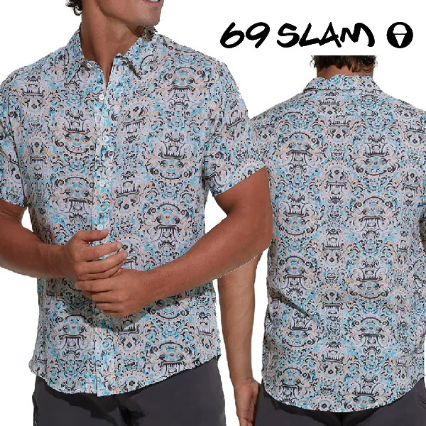 69SLAM  |Tropical Patterns Unisex Street Style Short Sleeves Shirts