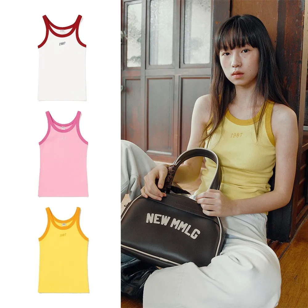 87MM  |Sleeveless Street Style U-Neck Plain Cotton Logo