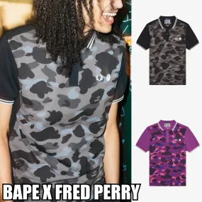 A BATHING APE  |Camouflage Unisex Street Style Collaboration Cotton