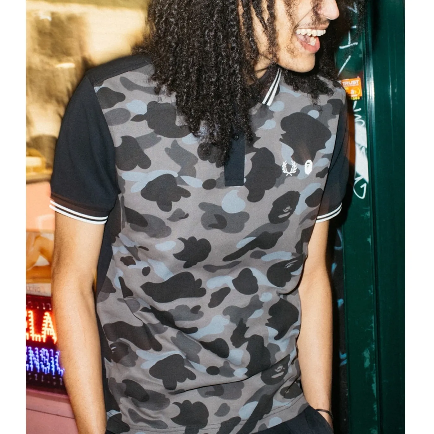 A BATHING APE  |Camouflage Unisex Street Style Collaboration Cotton