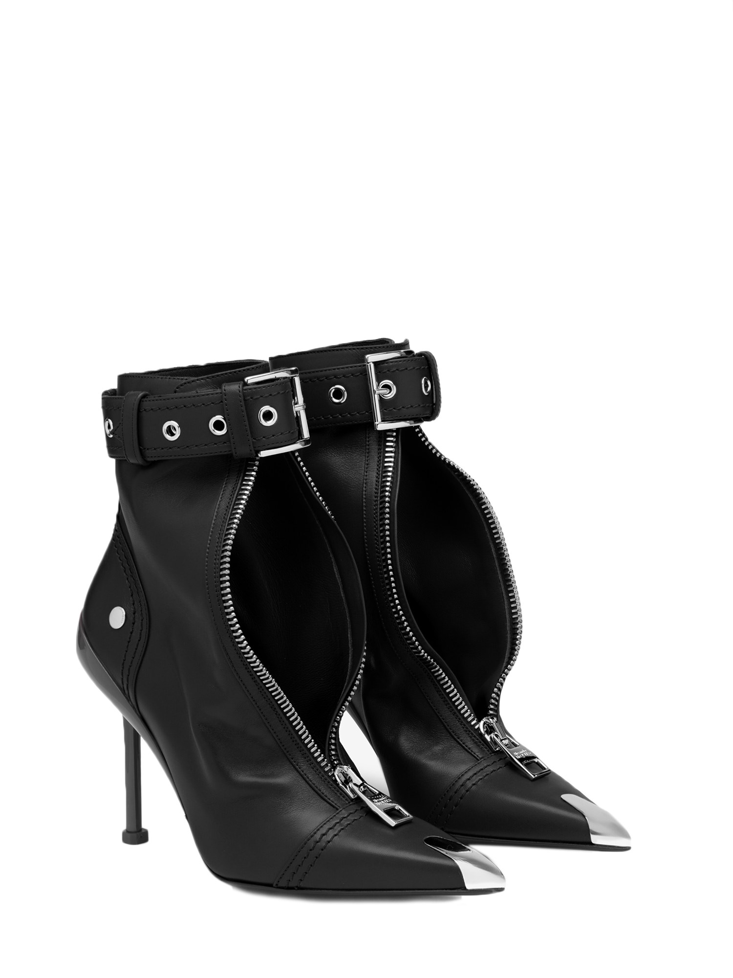 ALEXANDER McQUEEN    SLASH LEATHER BIKER BOOT