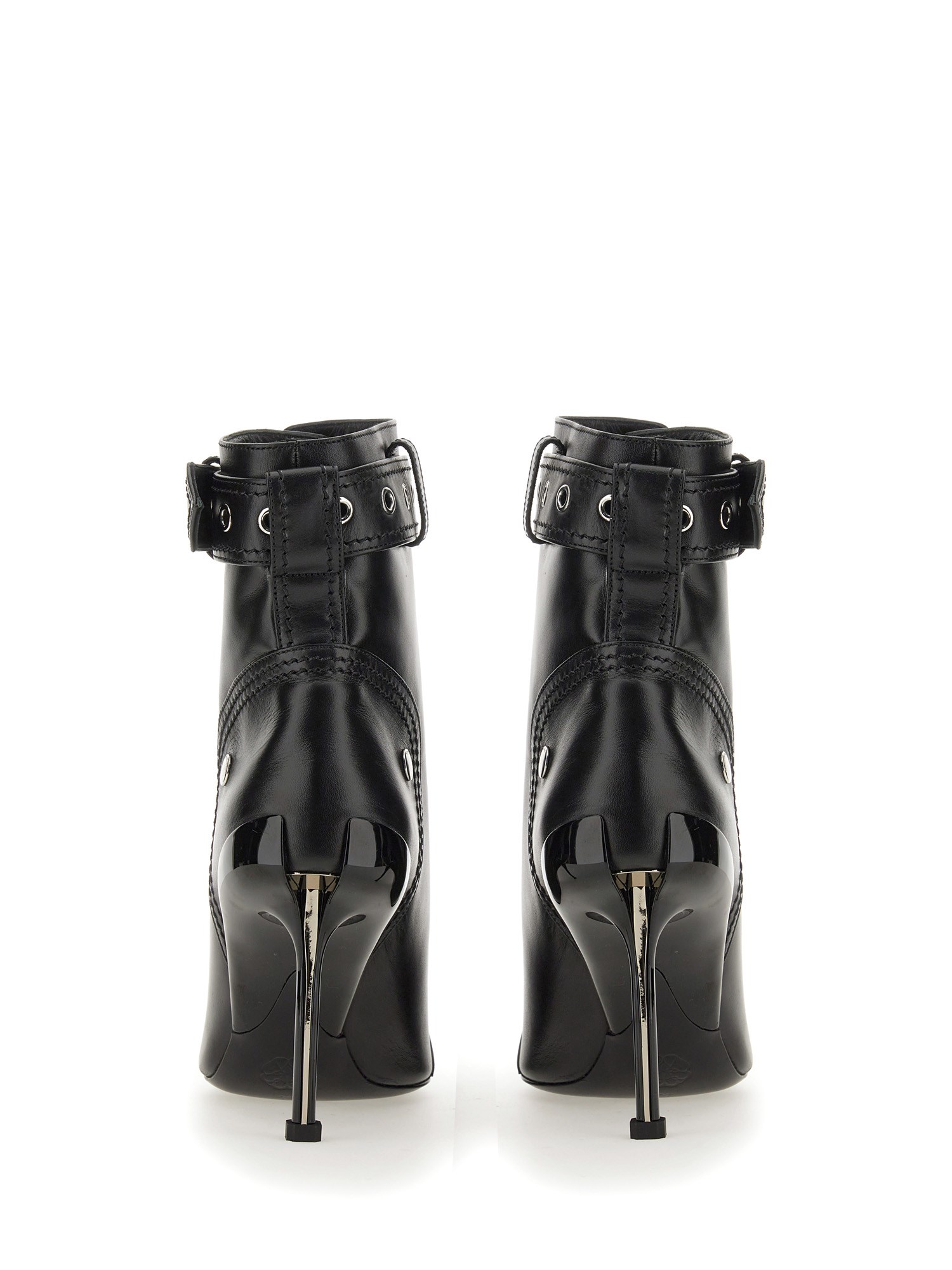 ALEXANDER McQUEEN    SLASH LEATHER BIKER BOOT