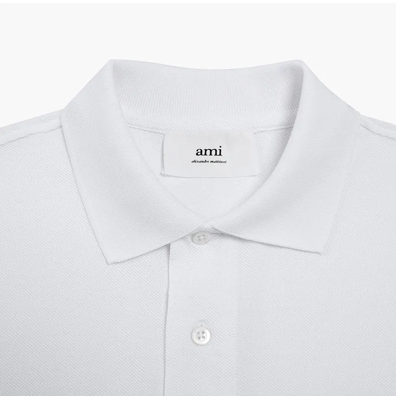 AMI PARIS  |Unisex Street Style Short Sleeves Logo Designers Polos