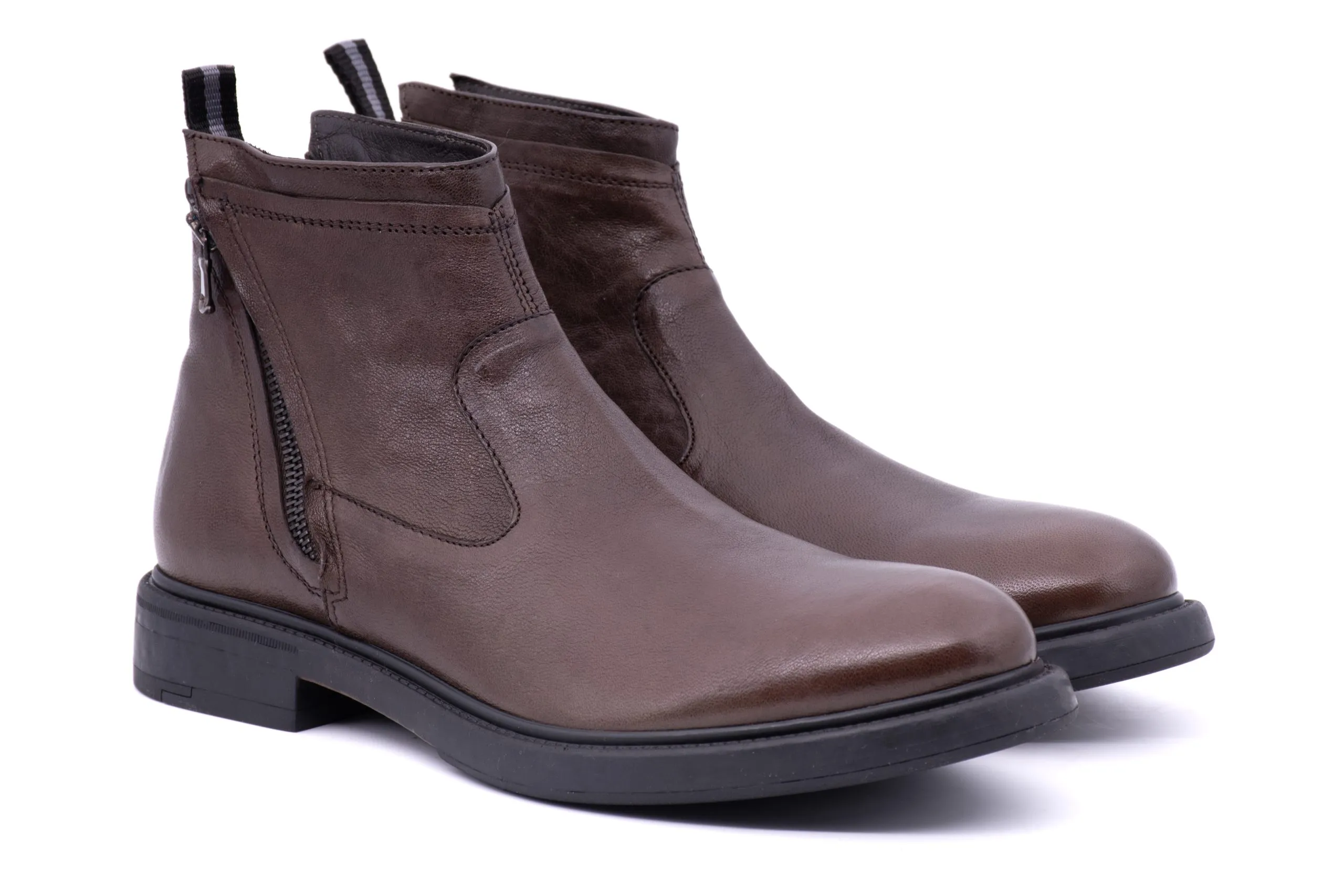 Ankle Boot in Aged Effect Leather