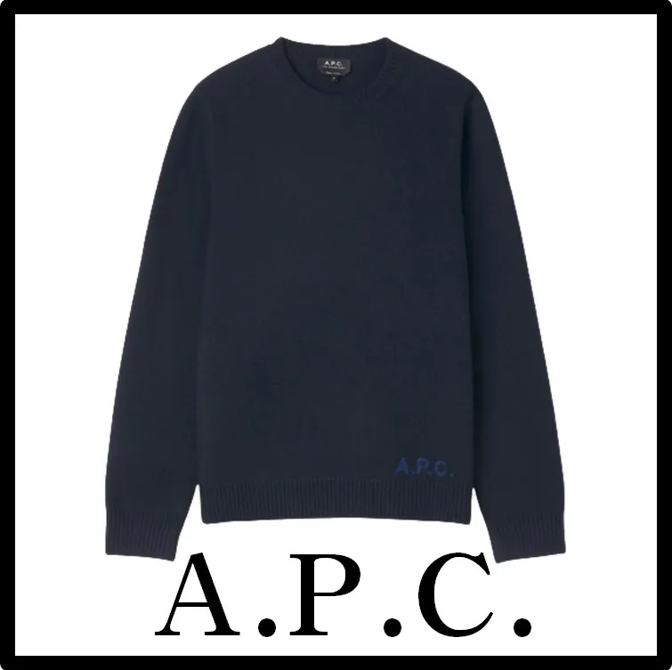 A.P.C.  |Unisex Street Style Collaboration Logo Designers Sweatshirts