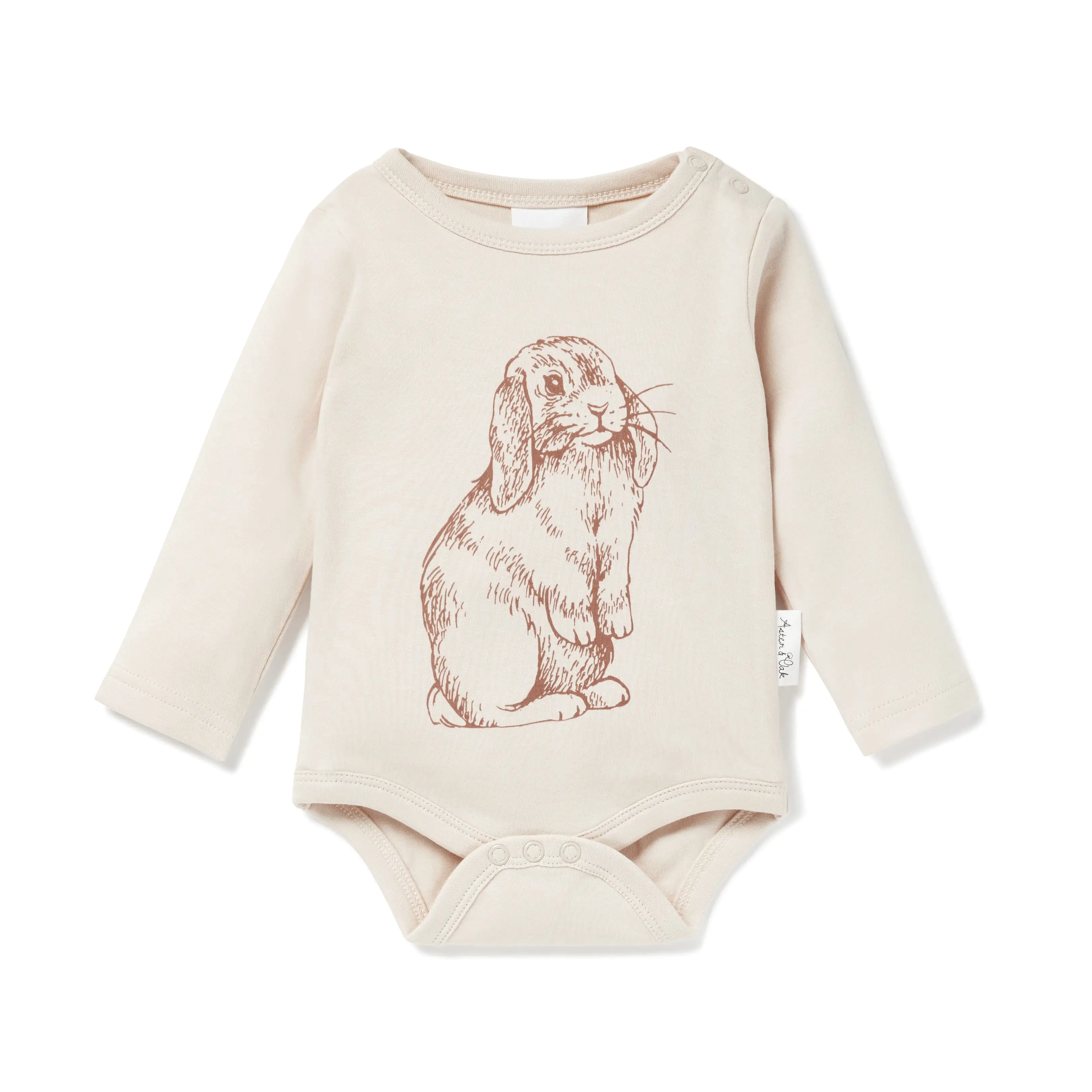 Aster & Oak Bunny Print Onesie