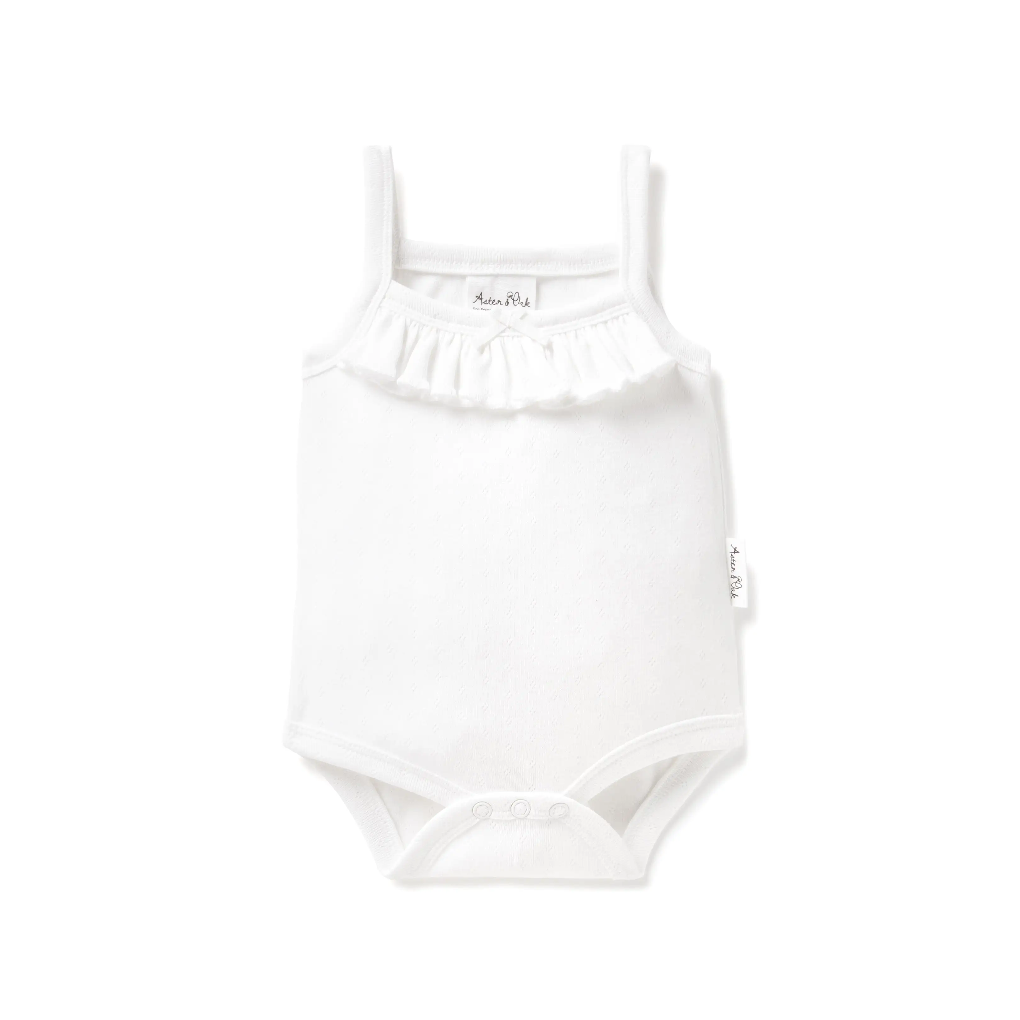 Aster & Oak White Pointelle Onesie