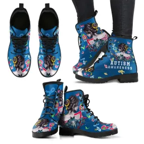 Autism Awareness Day Autism Puzzle Pieces Sexy Girl Leather Boots