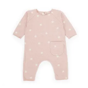 Babe & Tess Baby Pink Romper With Stars