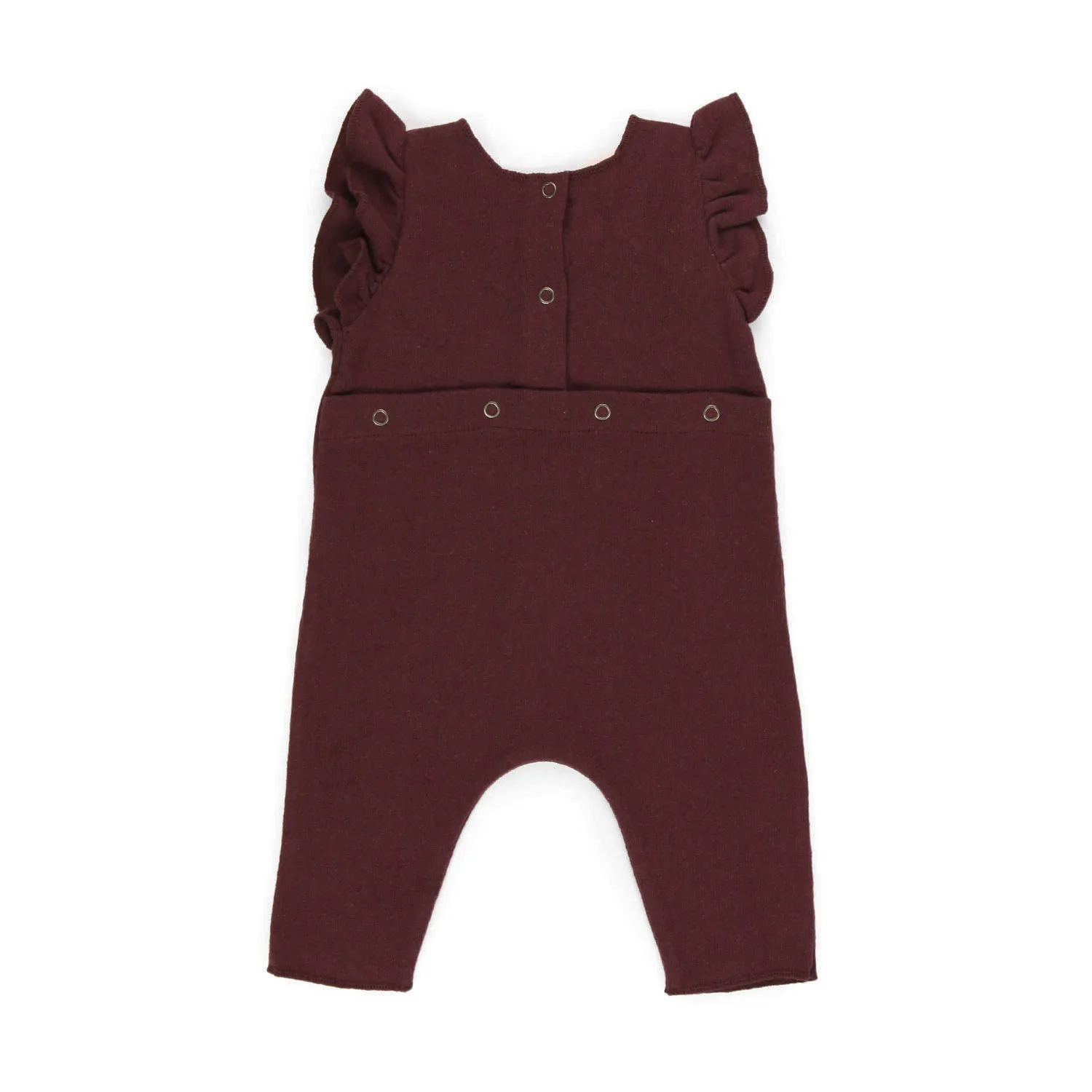 Babe & Tess Bordeaux Romper For Baby Girl