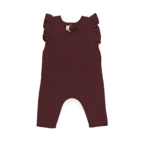 Babe & Tess Bordeaux Romper For Baby Girl