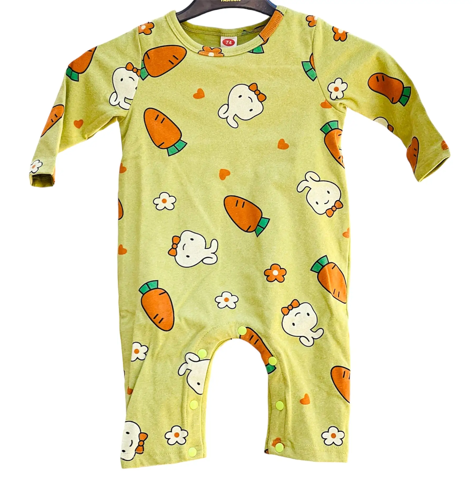 Baby Cartoon Cute Pure Cotton Rompers Spring And Autumn Print Full O-neck  Long Sleeves Kids Unisex  New Style Bodysuit X2213919