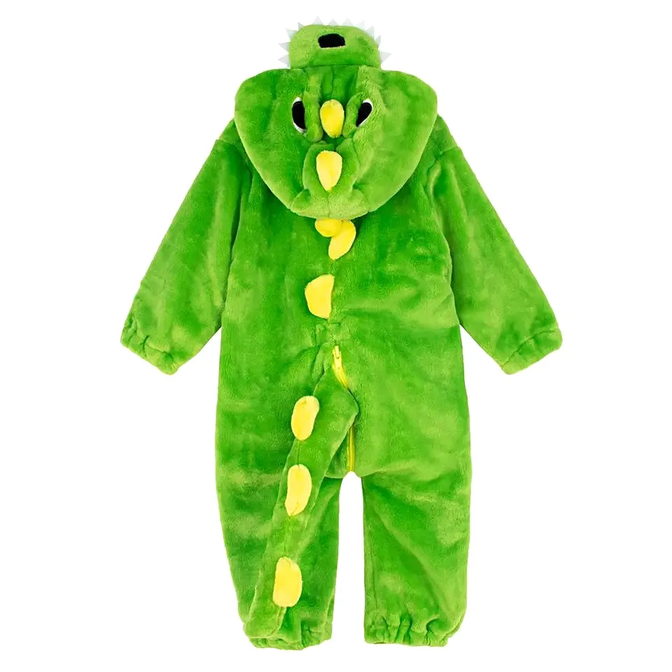 Baby Flannel Romper Boys Girls Christmas Winter Outfit Infant Dinosaur Animal Cartoon Hooded Pajamas Thick Warm Jumpsuit S470419