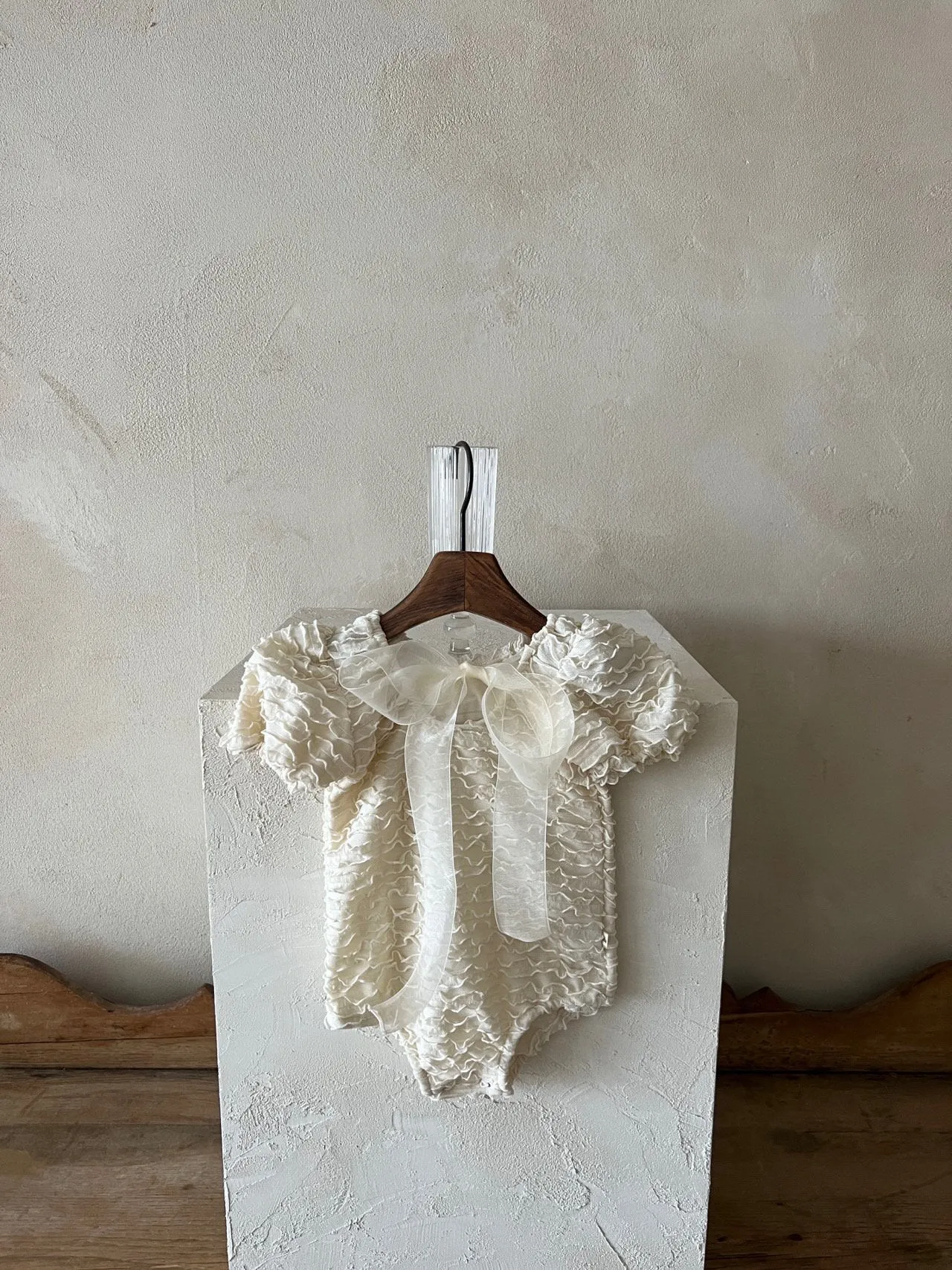 Baby Tie Front Frill Romper (0-18m)