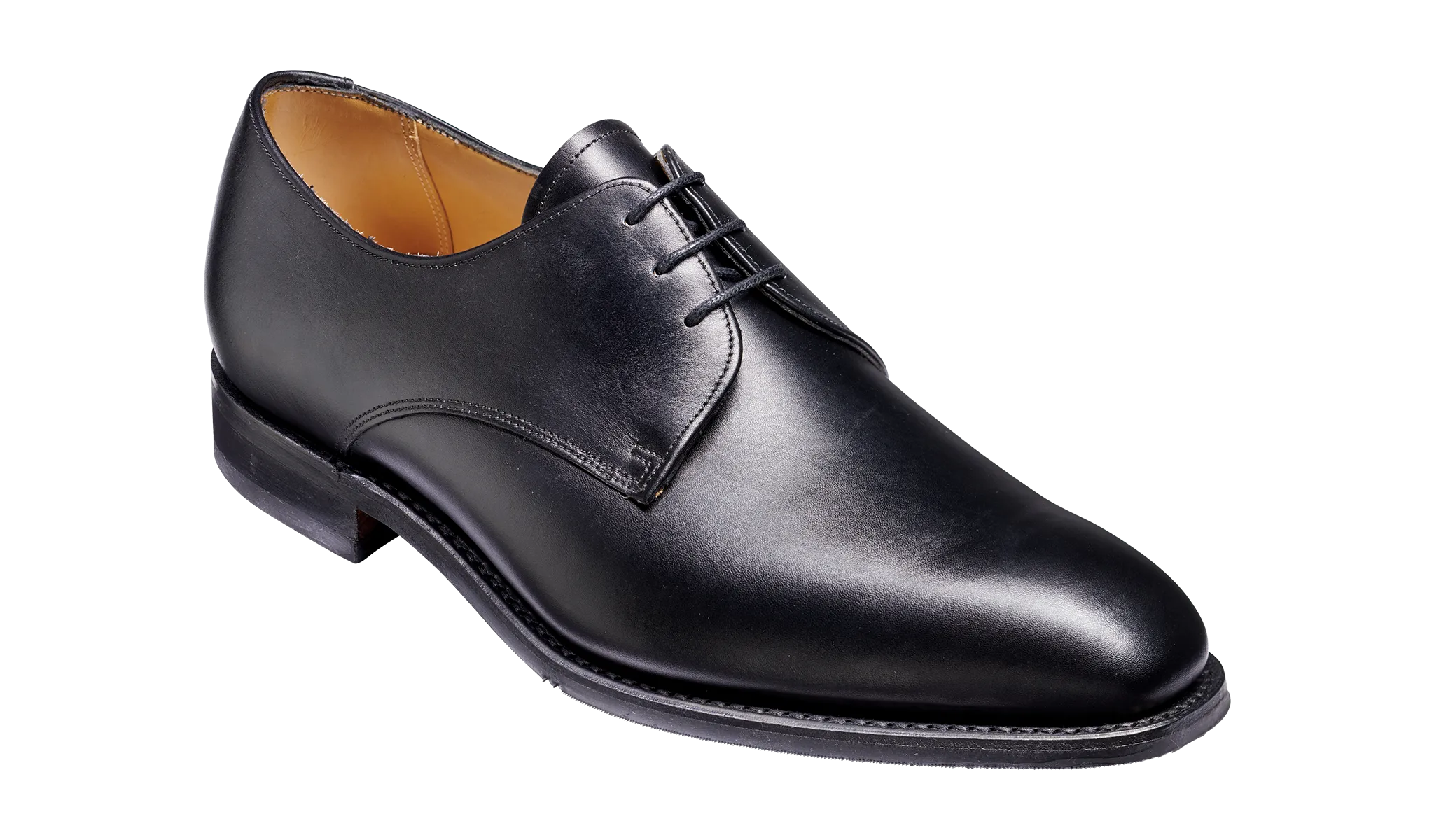 Barker St Austell  Plain fronted Derby Shoe - Black Calf