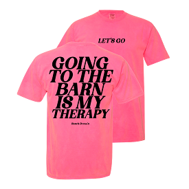 BARN THERAPY - NEON PINK TEE