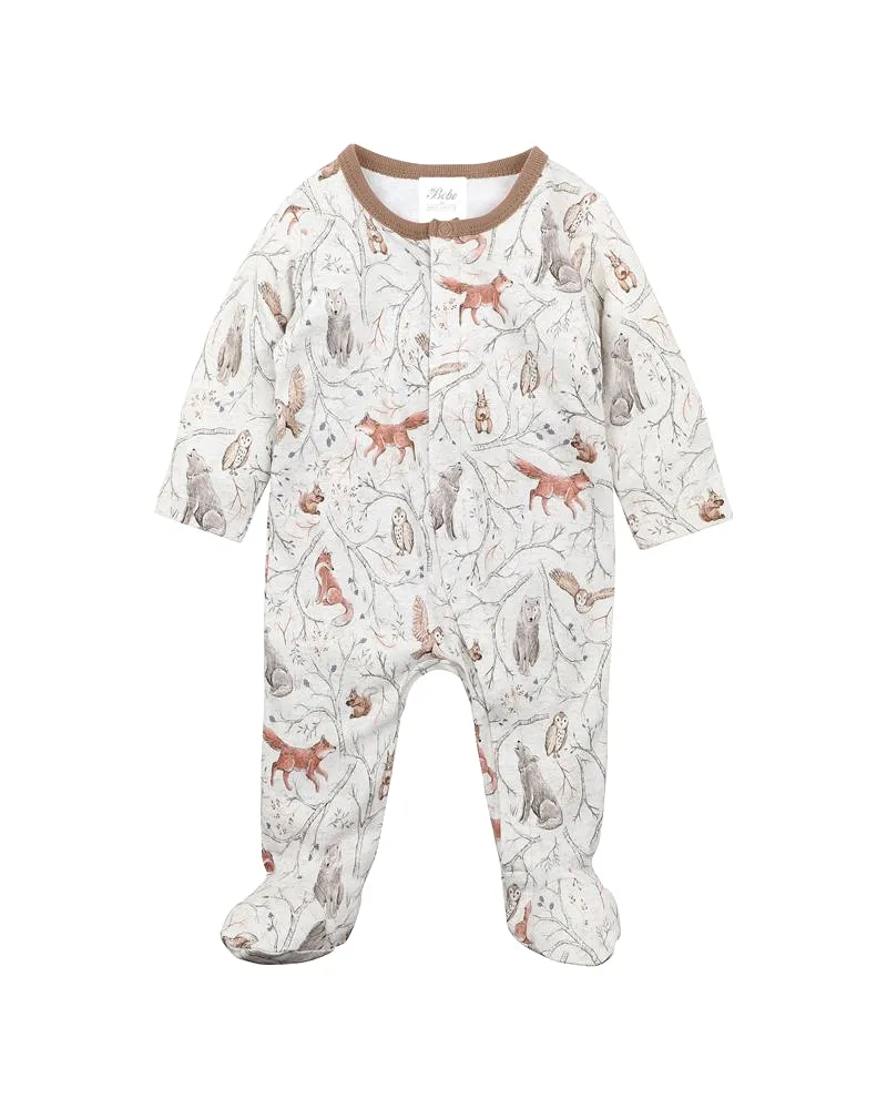 Bebe Eli Print LS Zip Onesie