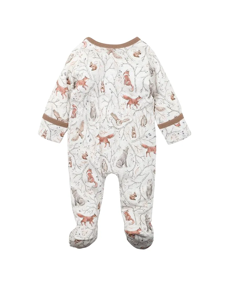 Bebe Eli Print LS Zip Onesie