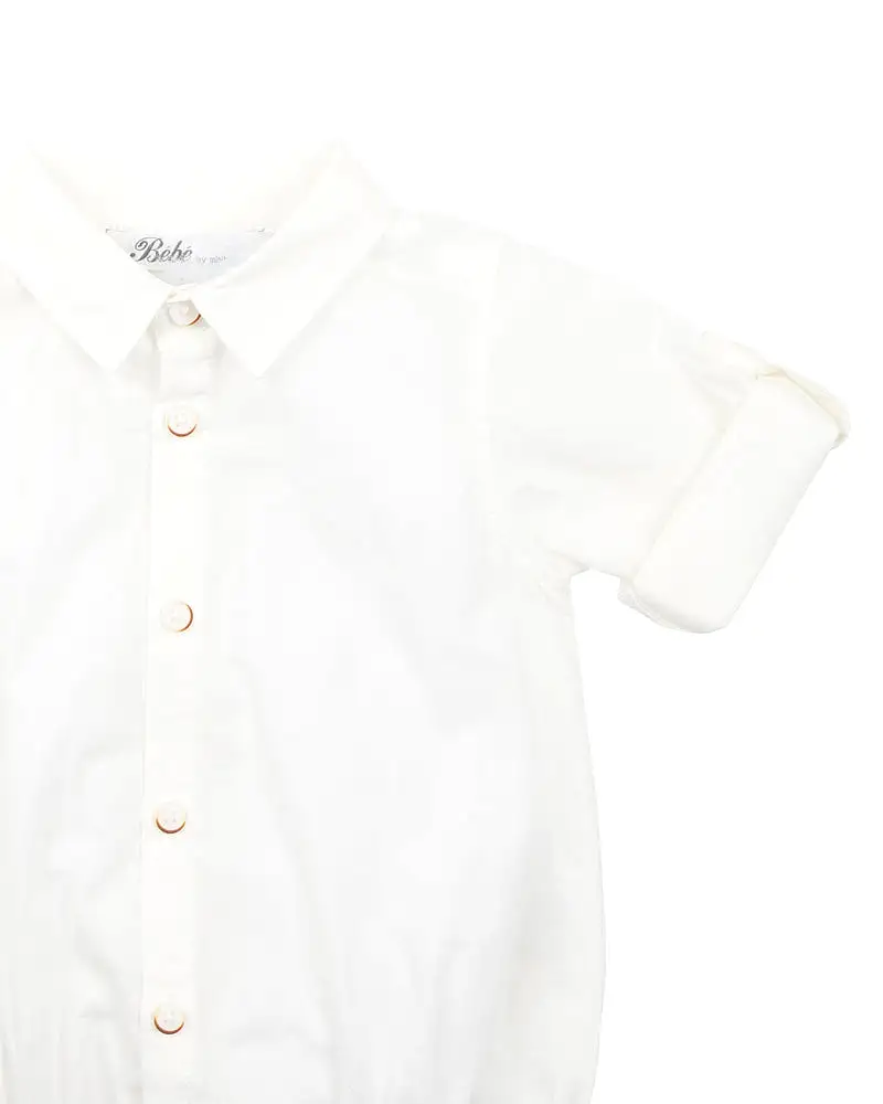 Bebe Liam Ivory Shirt Bodysuit