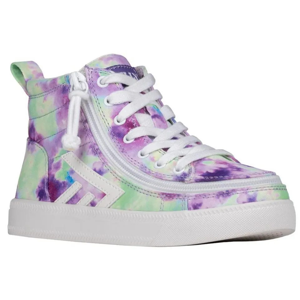 Billy Footwear (Kids) - Purple Watercolour Core Skate Canvas Shoes