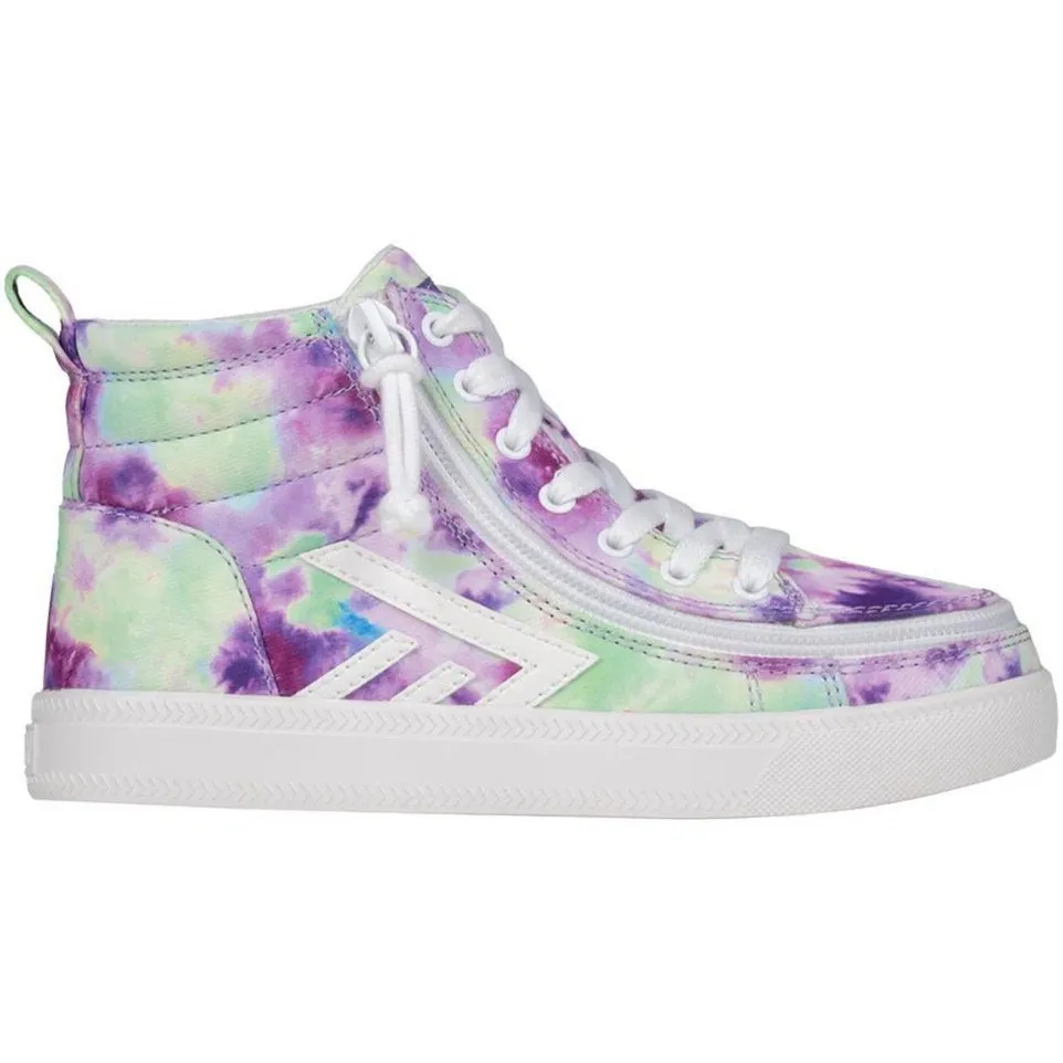 Billy Footwear (Kids) - Purple Watercolour Core Skate Canvas Shoes