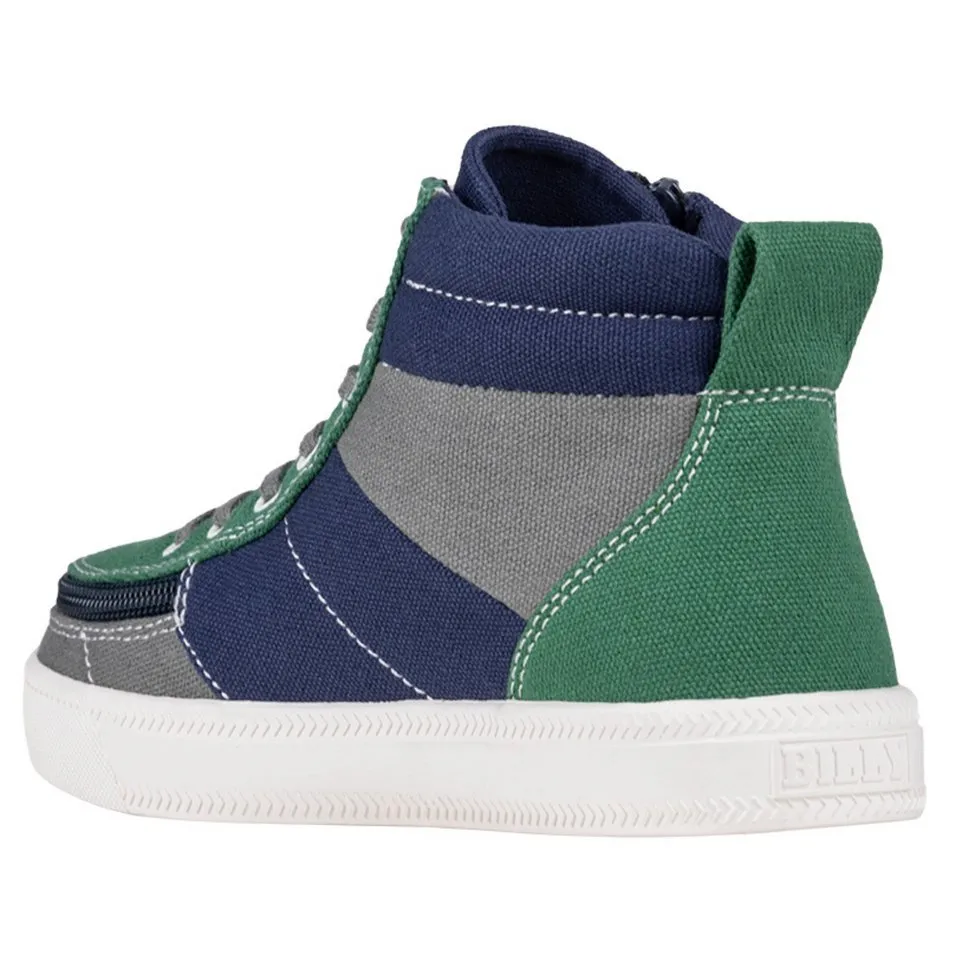 Billy Footwear (Toddlers) - Street High Top Earth Colour Block Canvas Shoes