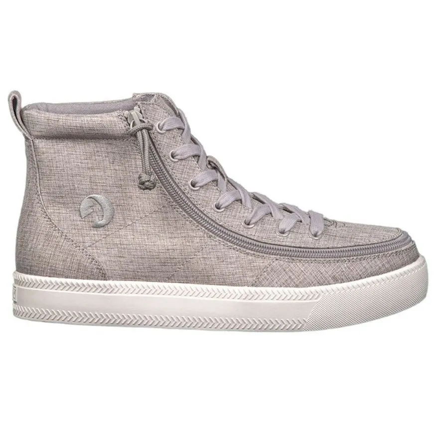 Billy Footwear (Womens) - High Top Linen Shoes Grey