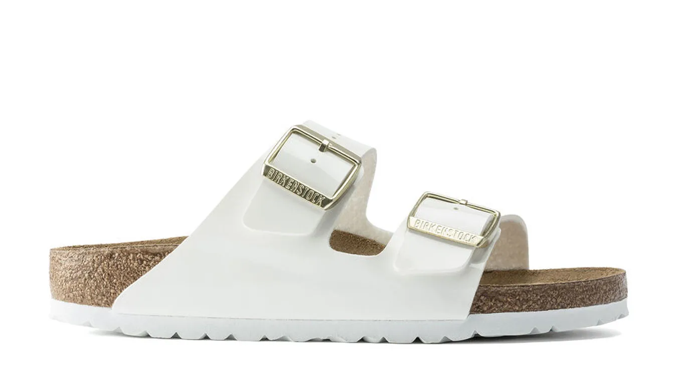 Birkenstock Arizona BF Patent White Narrow Fit