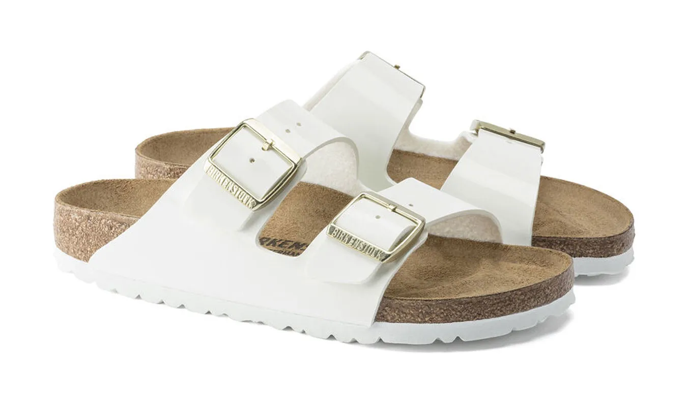 Birkenstock Arizona BF Patent White Narrow Fit