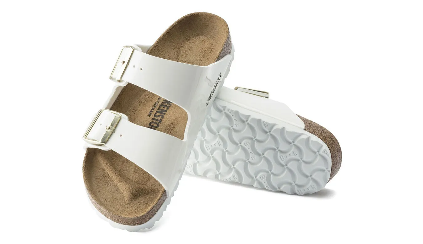 Birkenstock Arizona BF Patent White Narrow Fit