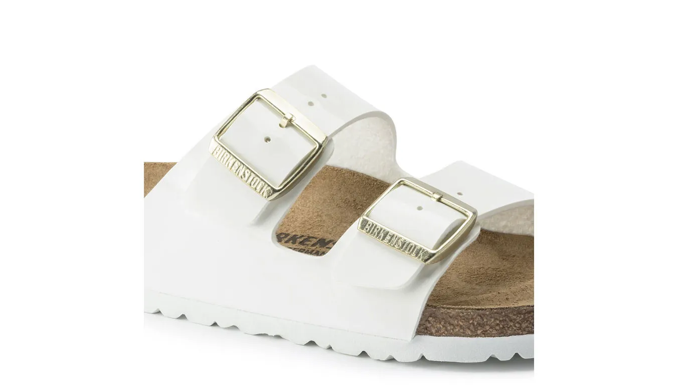 Birkenstock Arizona BF Patent White Narrow Fit