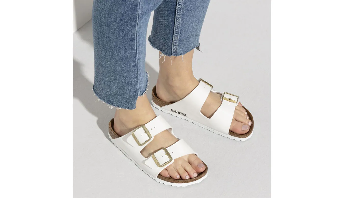 Birkenstock Arizona BF Patent White Narrow Fit