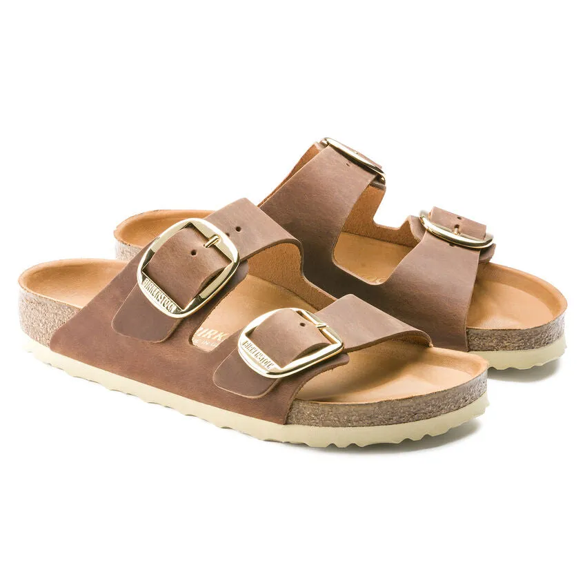 Birkenstock Arizona Big Buckle Oiled Leather in Cognac