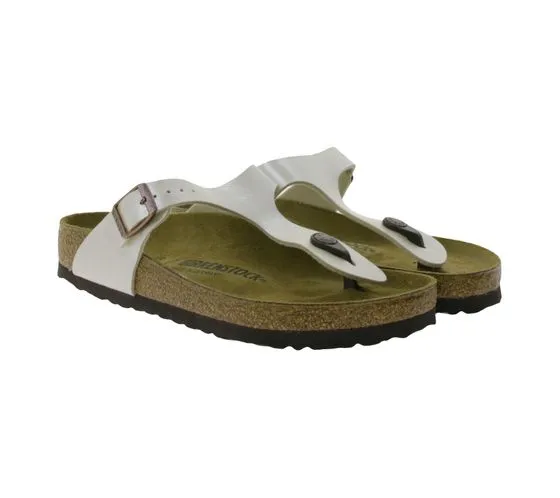 BIRKENSTOCK Gizeh separatore per dita da donna made in Germany larghezza normale 00943871 bianco perla