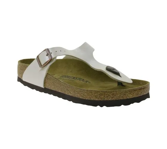 BIRKENSTOCK Gizeh separatore per dita da donna made in Germany larghezza normale 00943871 bianco perla