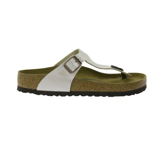 BIRKENSTOCK Gizeh separatore per dita da donna made in Germany larghezza normale 00943871 bianco perla