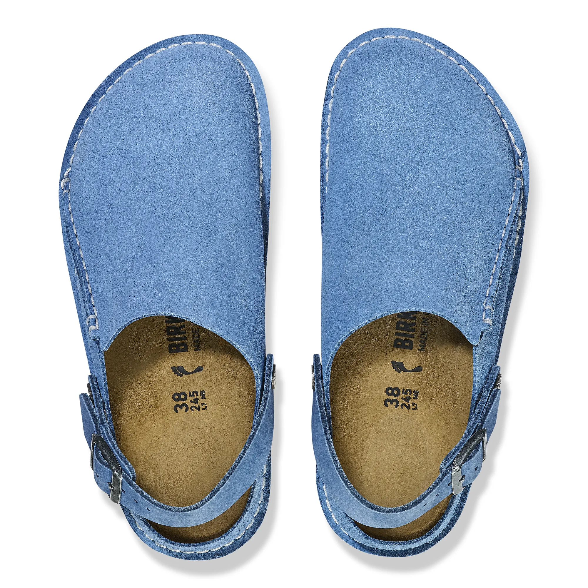 Birkenstock Lutry Premium Suede Leather: Elemental Blue 