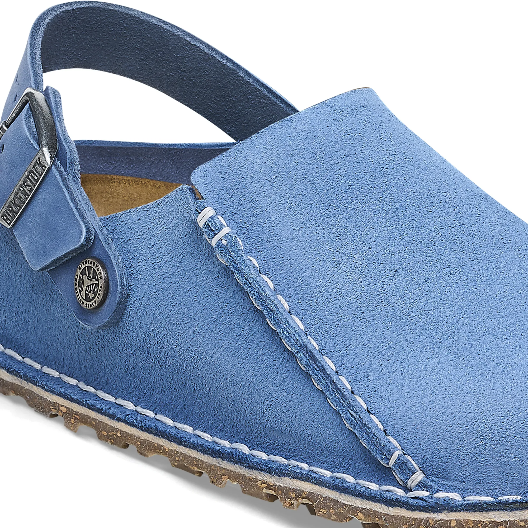 Birkenstock Lutry Premium Suede Leather: Elemental Blue 