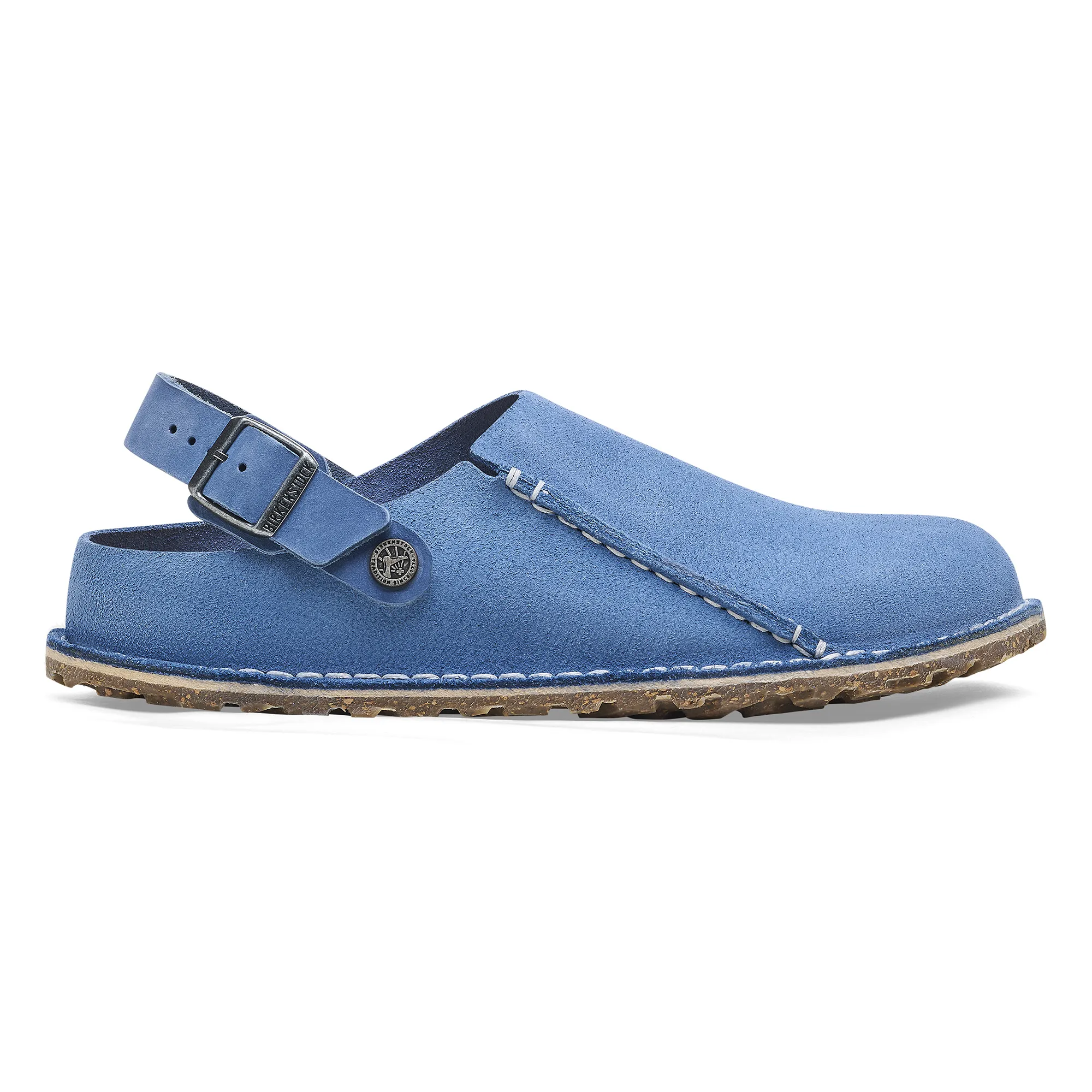 Birkenstock Lutry Premium Suede Leather: Elemental Blue 