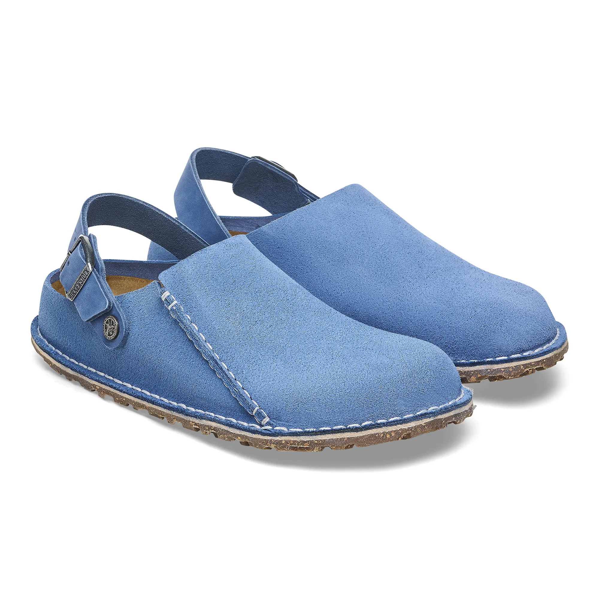 Birkenstock Lutry Premium Suede Leather: Elemental Blue 