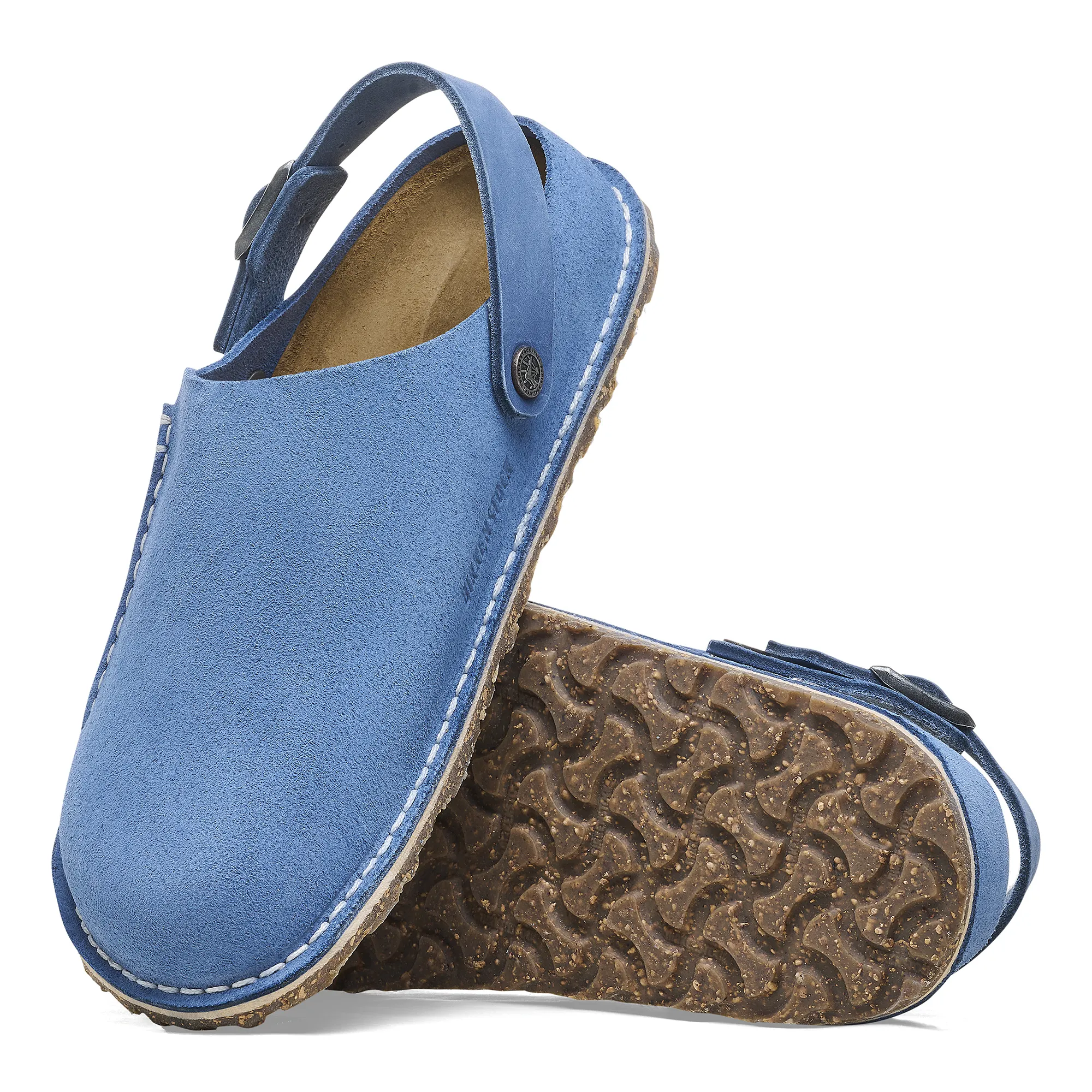 Birkenstock Lutry Premium Suede Leather: Elemental Blue 