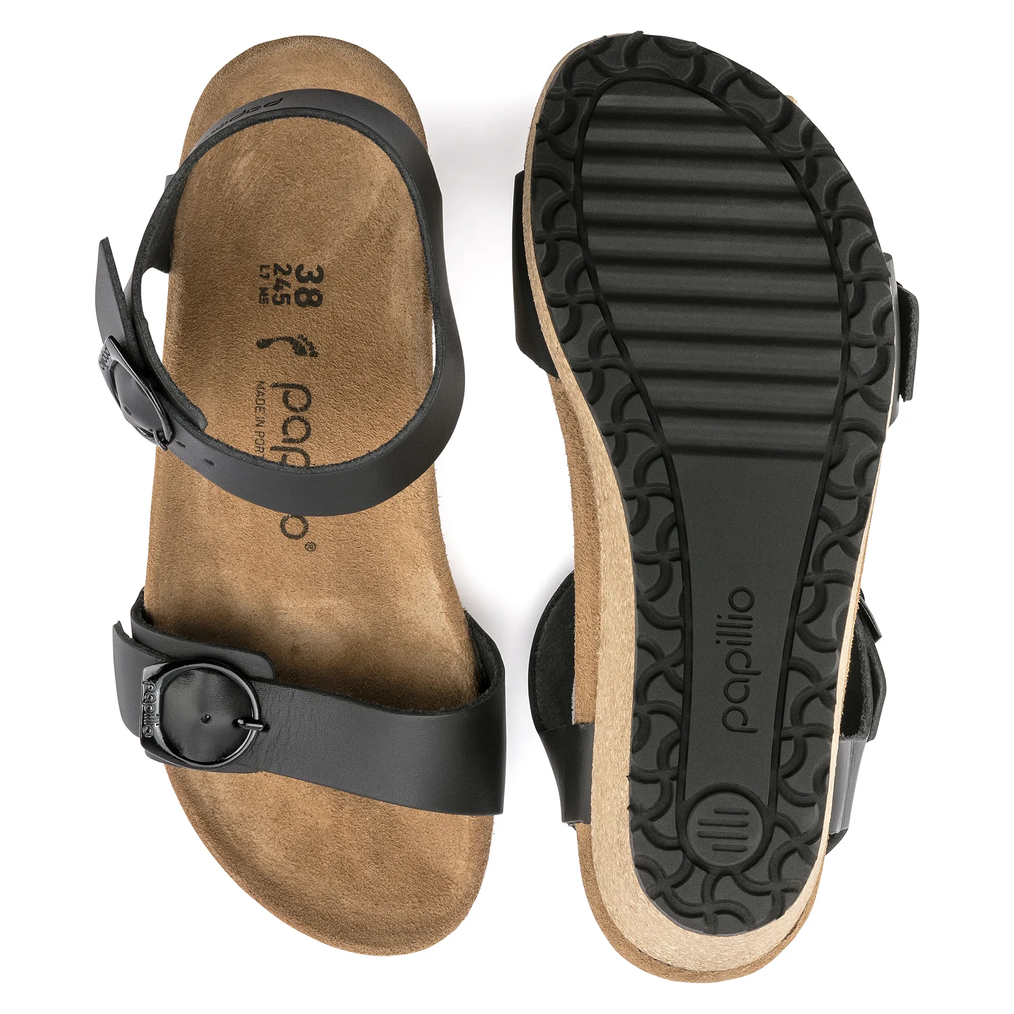 Birkenstock Soley Ring-Buckle Oiled Leather: Black 