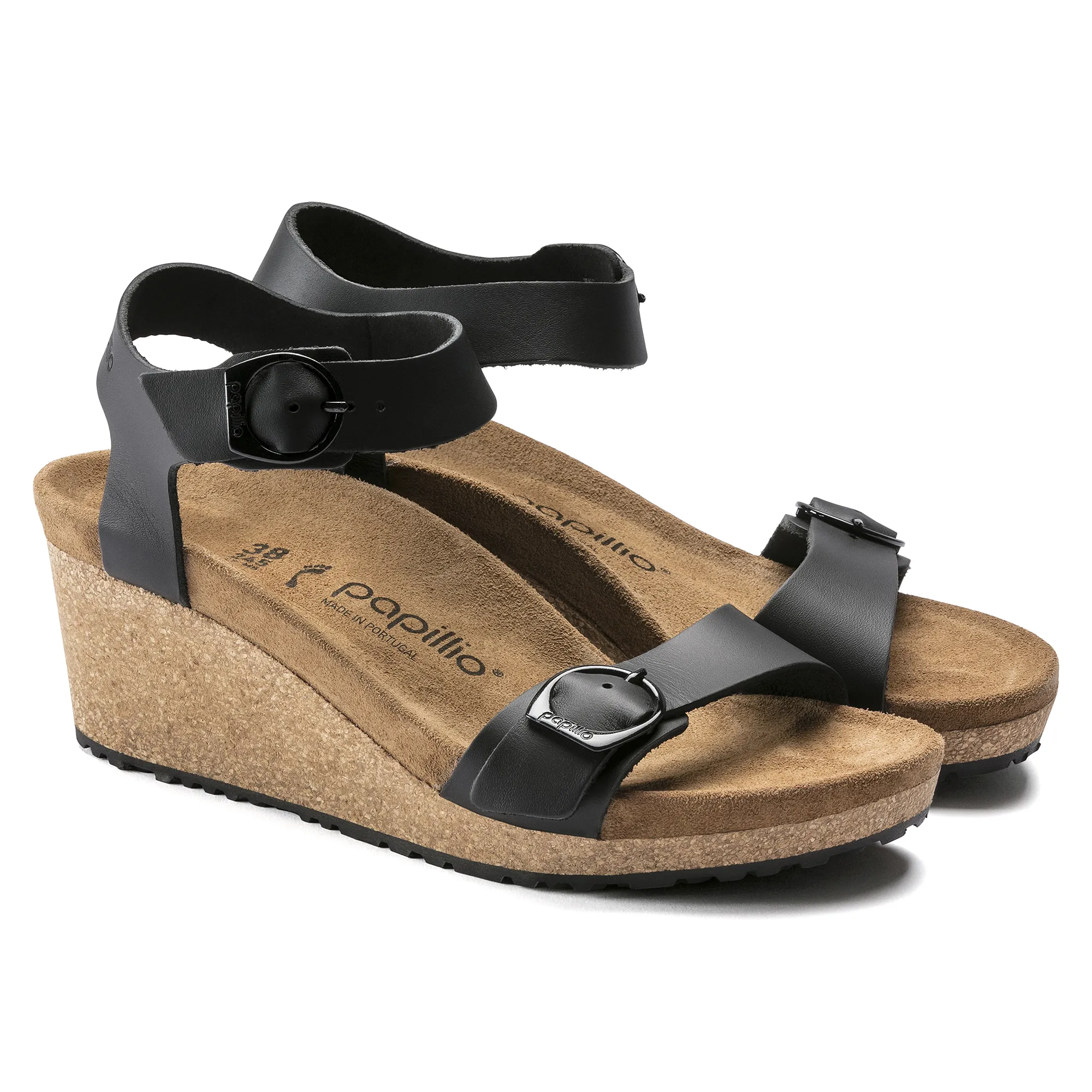 Birkenstock Soley Ring-Buckle Oiled Leather: Black 