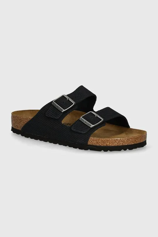 Birkenstock suede sliders Arizona men's navy blue color 1028257