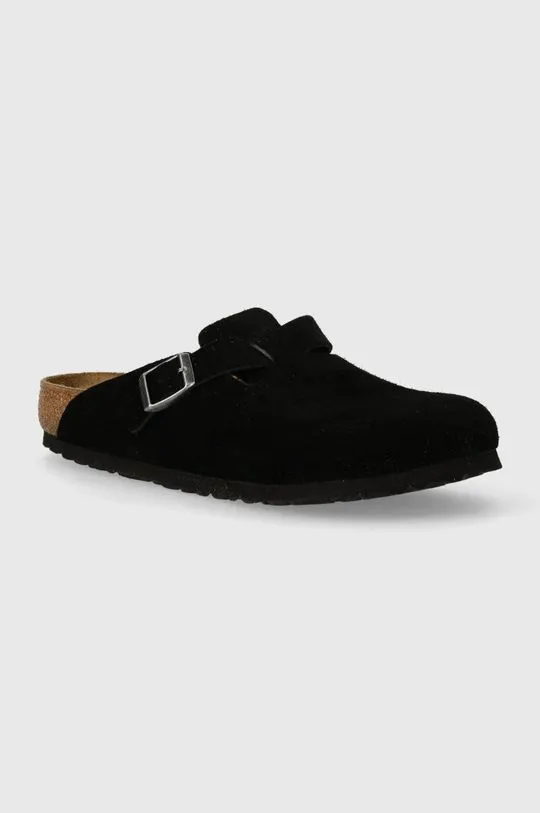 Birkenstock suede sliders Boston men's black color 1027142