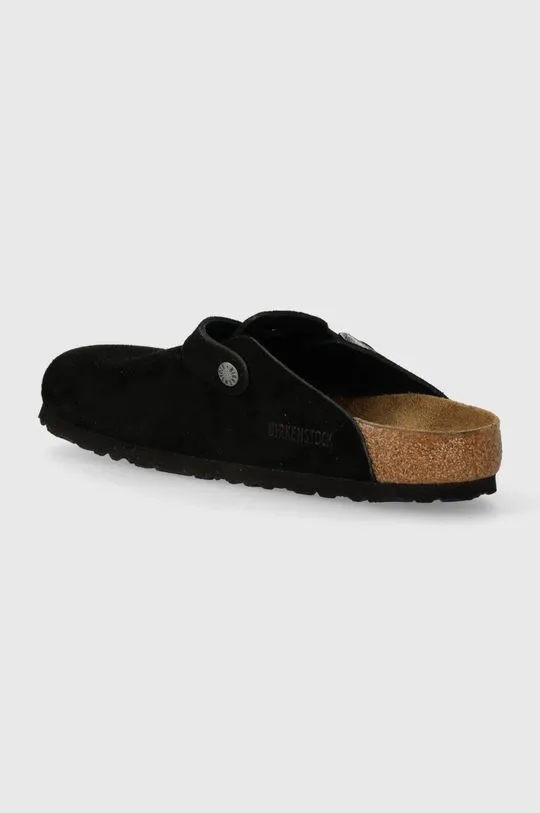 Birkenstock suede sliders Boston men's black color 1027142