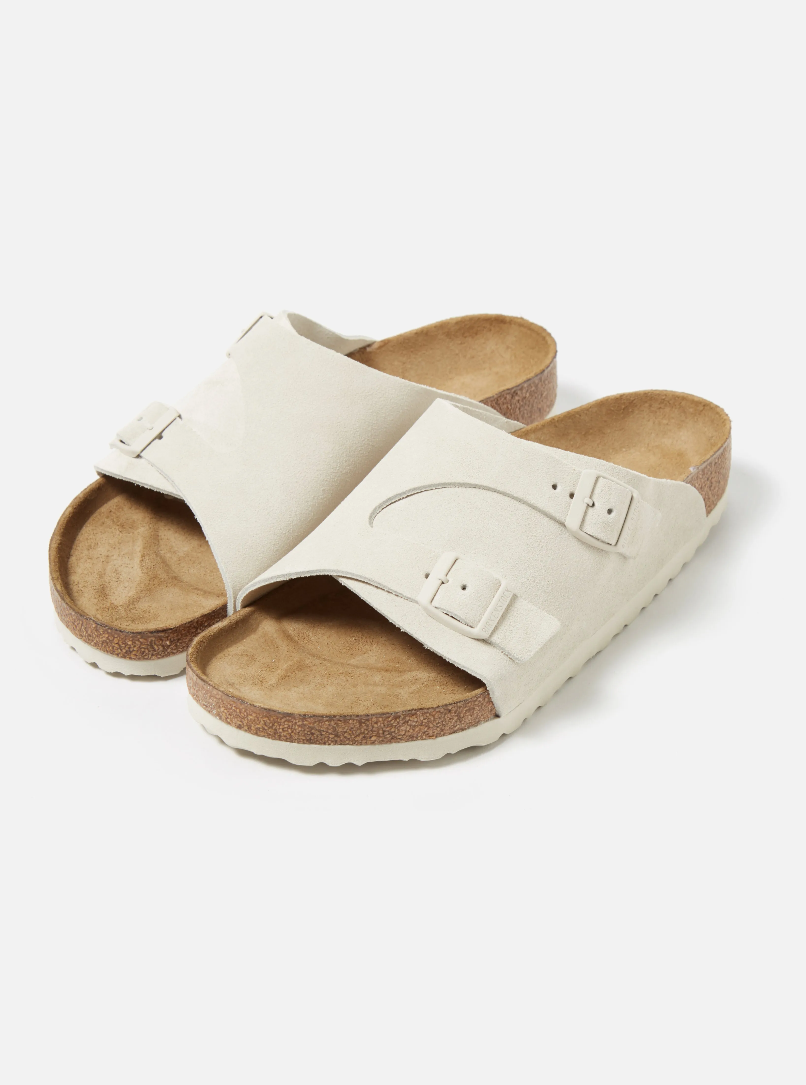 Birkenstock Zürich in Antique White Suede