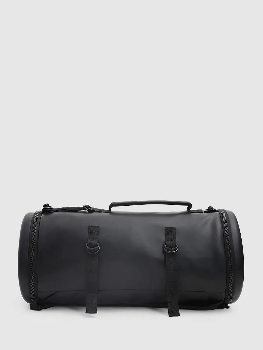 Black Hard Shell PU Duffle Bag