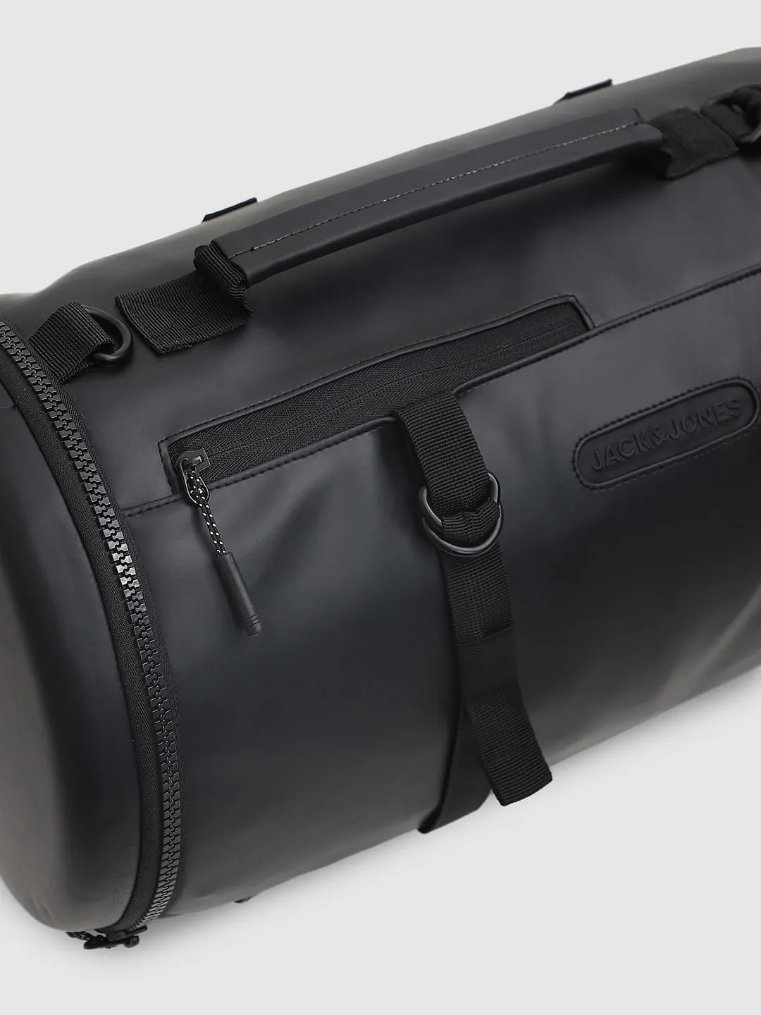 Black Hard Shell PU Duffle Bag